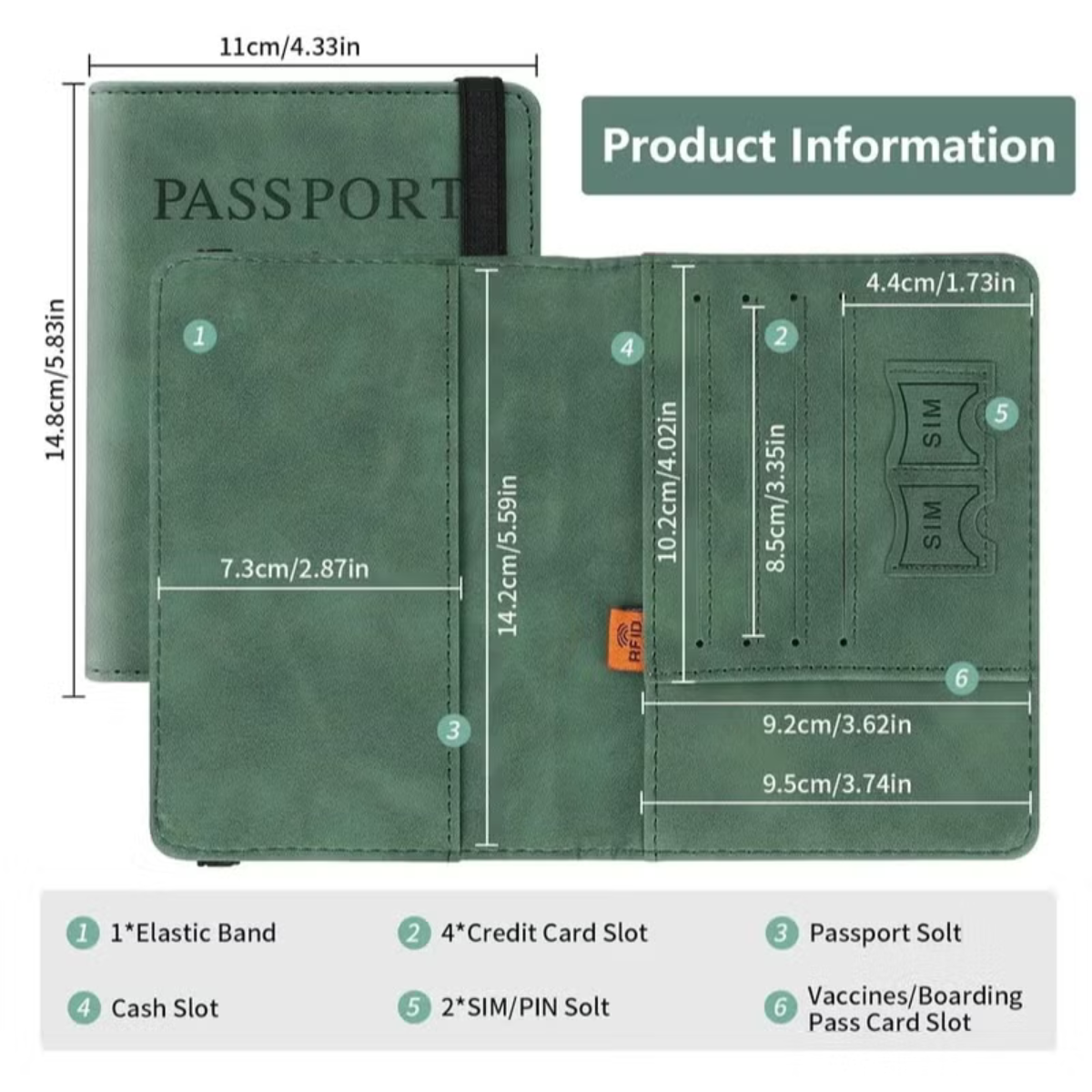 Passport Holder RFID Travel Wallet