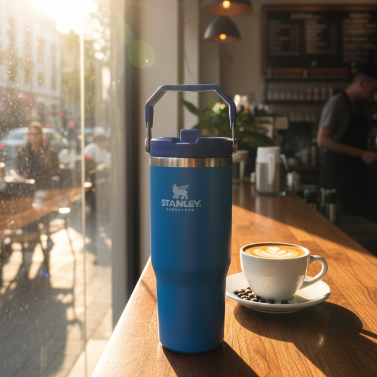 IceFlow Flip Straw Tumbler 30 OZ - Blue