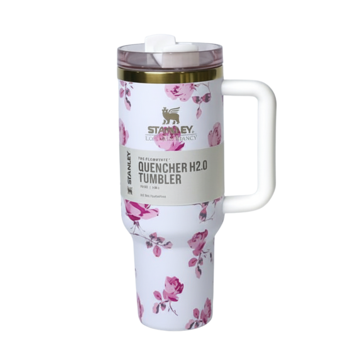 Love Shack Fancy Quencher H2.0 Flowstate Tumbler 40 OZ - Ribbon Rosa