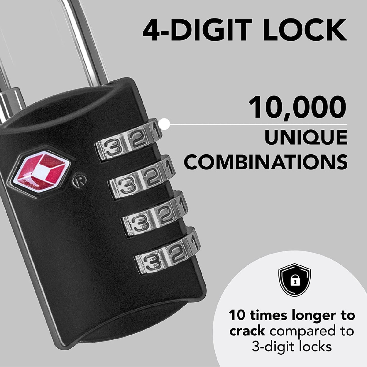 TSA Approved 4-Digit Combination Lock