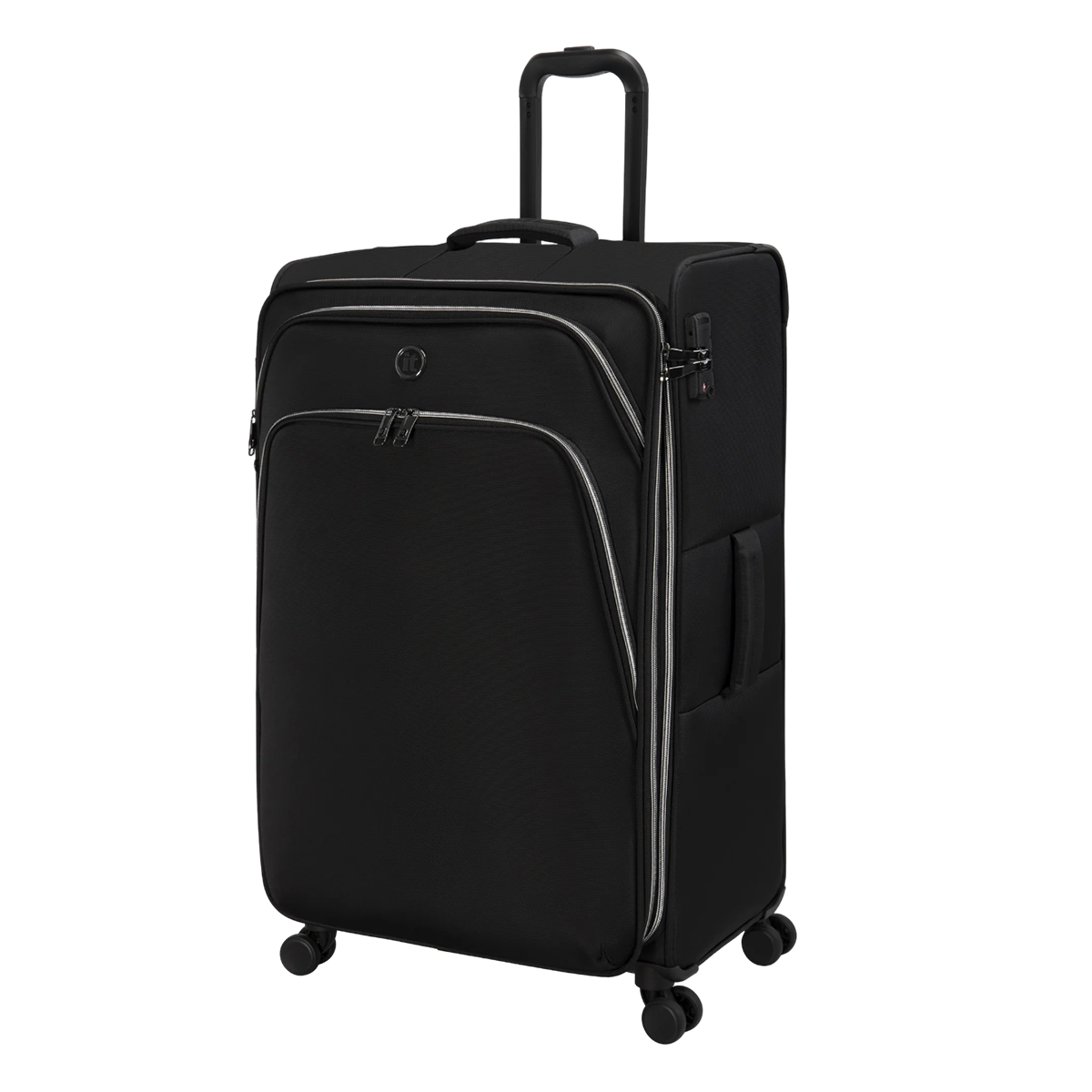 IT Luggage Trinary sleek black suitcase