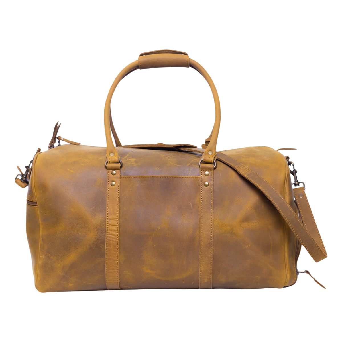 Leather duffle bags near me hotsell