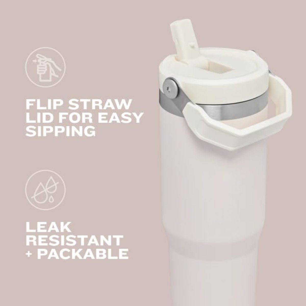 IceFlow Flip Straw Tumbler 30 OZ - Azure Blue