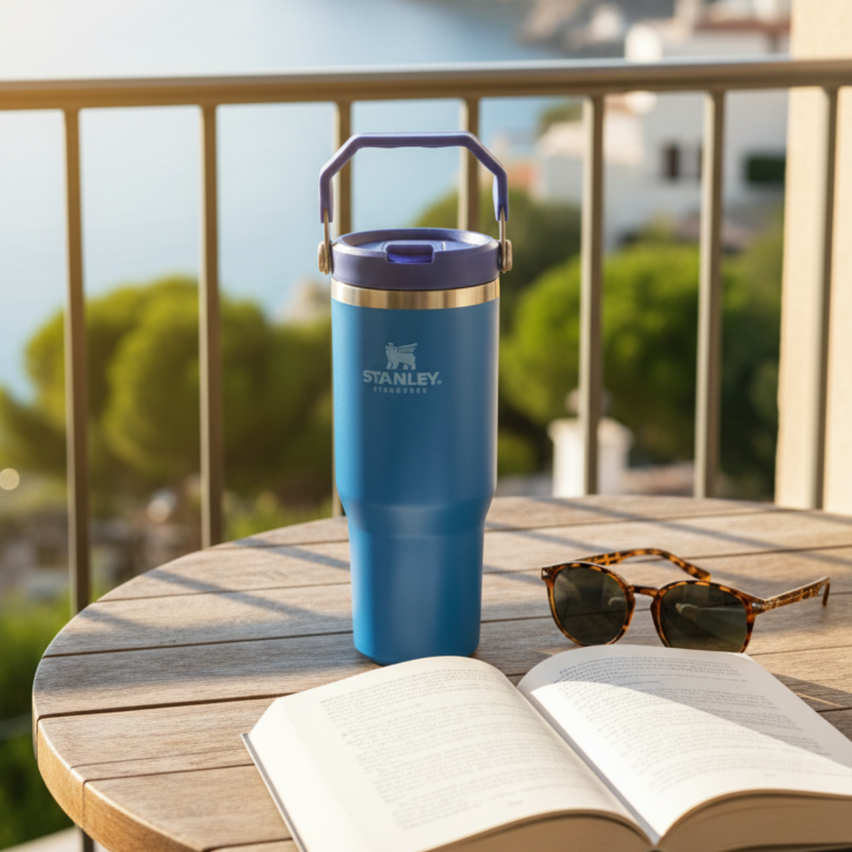 IceFlow Flip Straw Tumbler 30 OZ - Blue