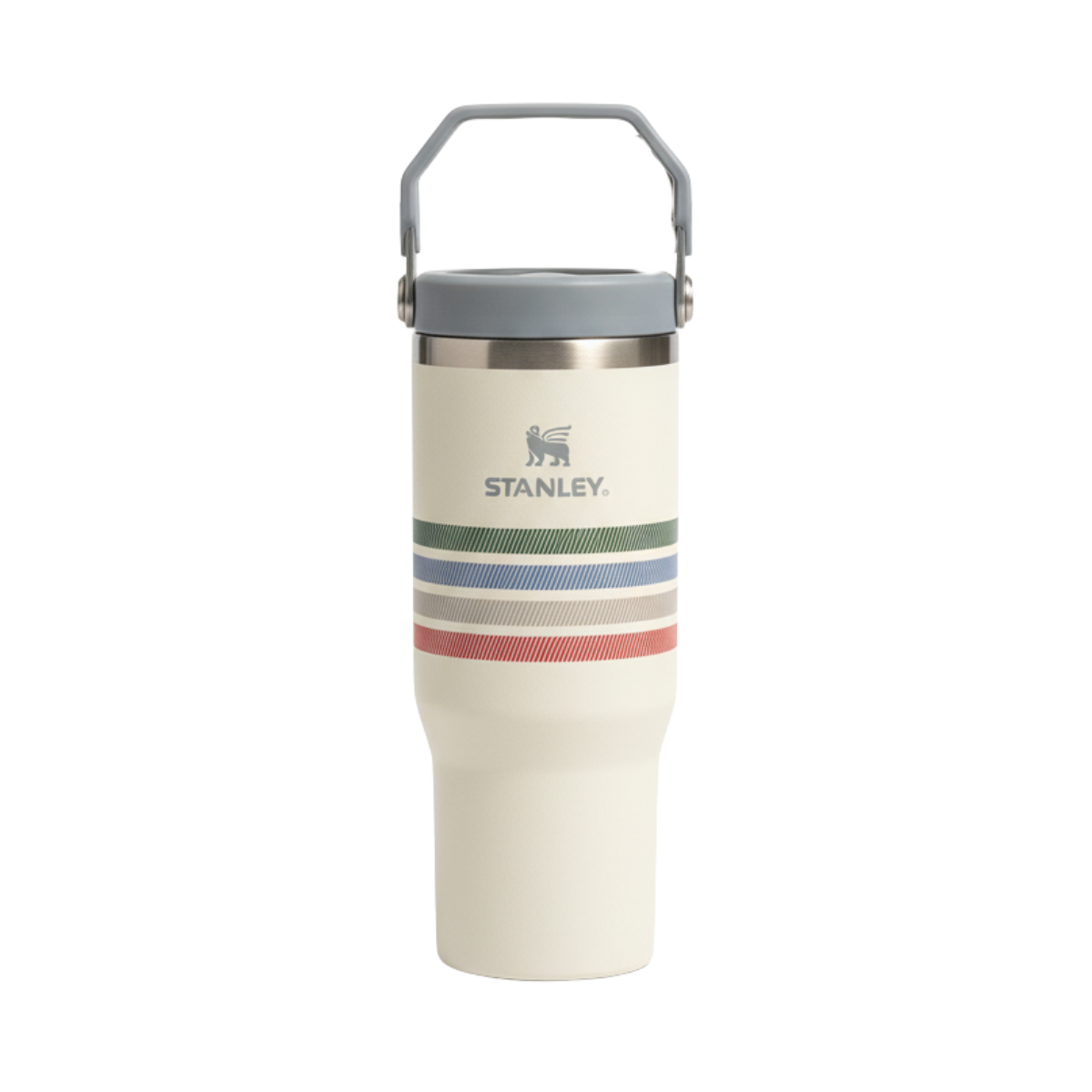 IceFlow Flip Straw Tumbler 30 OZ - Cream Ash
