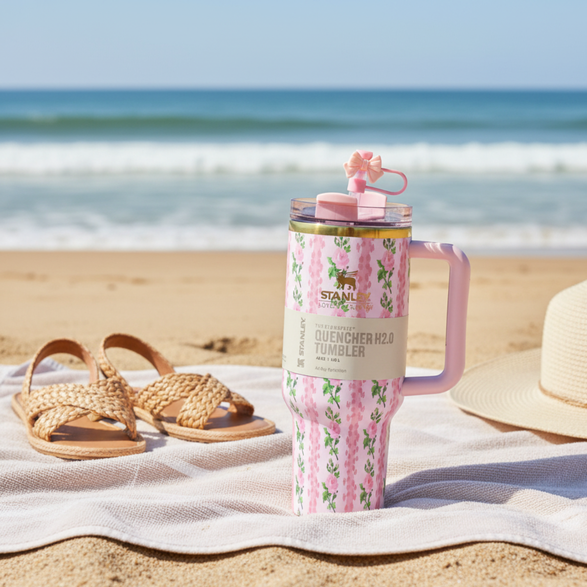 Love Shack Fancy Quencher H2.0 Flowstate Tumbler 40 OZ - Blooming Heirloom
