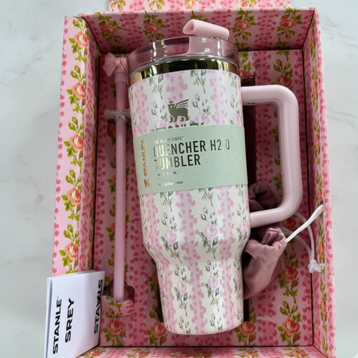 Love Shack Fancy Quencher H2.0 Flowstate Tumbler 40 OZ - Blooming Heirloom