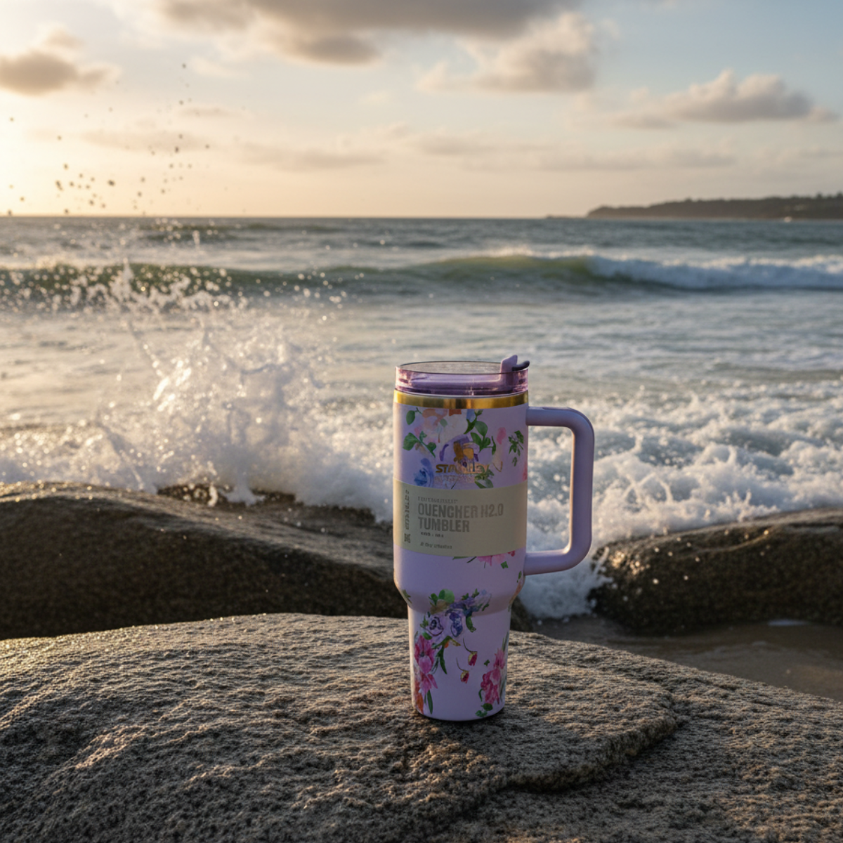 Love Shack Fancy Quencher H2.0 Flowstate Tumbler 40 OZ - Happy Thoughts