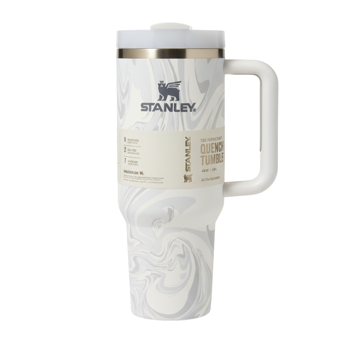 Quencher H2.0 Flowstate Tumbler 40 OZ - Polar Swirl Marble