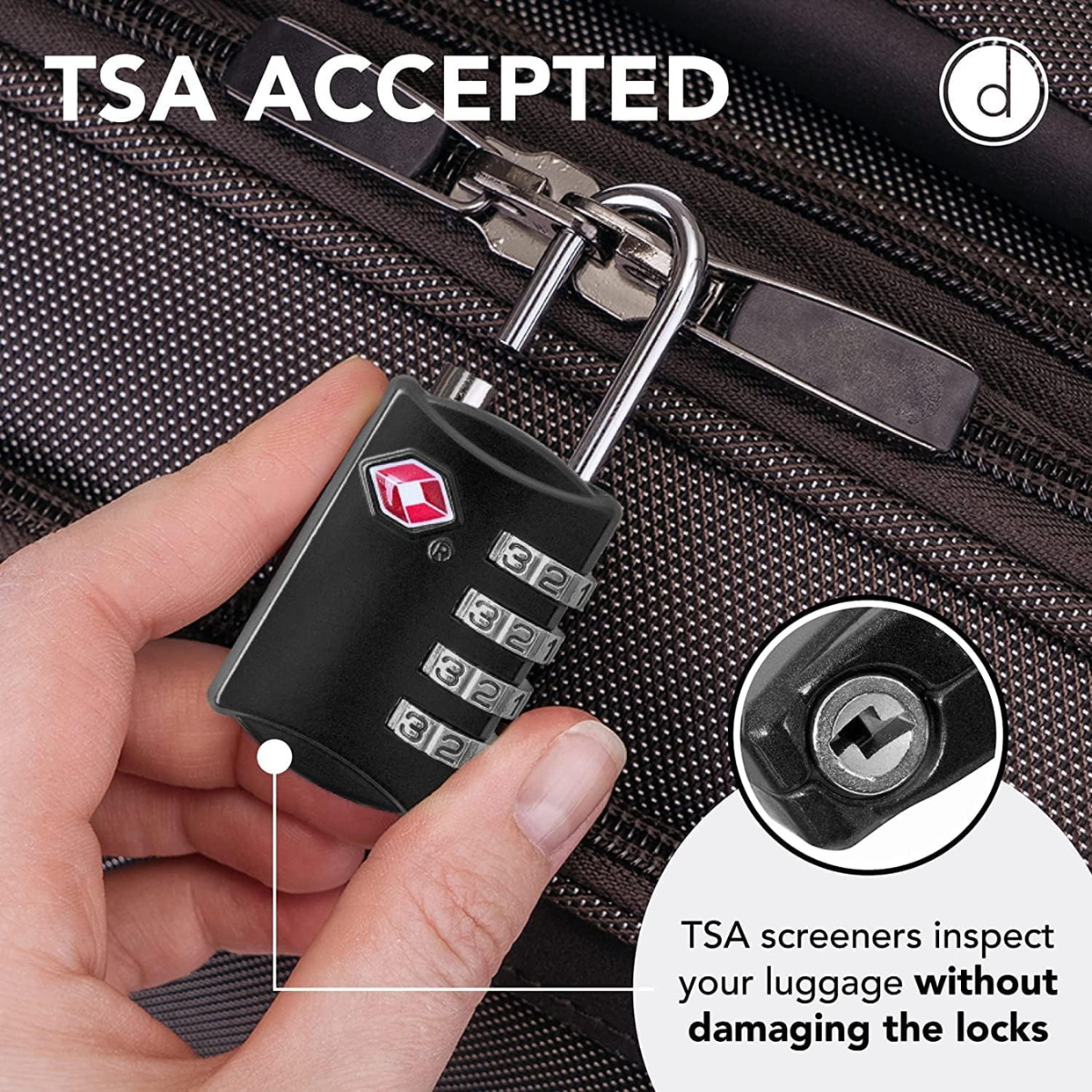 TSA Approved 4-Digit Combination Lock
