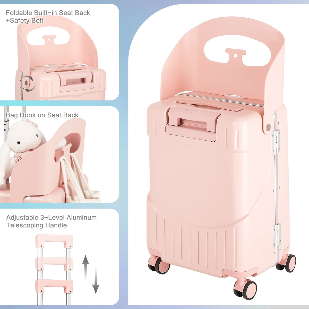 Guardian Gear Aluminium Frame Luggage with Seat for Kids