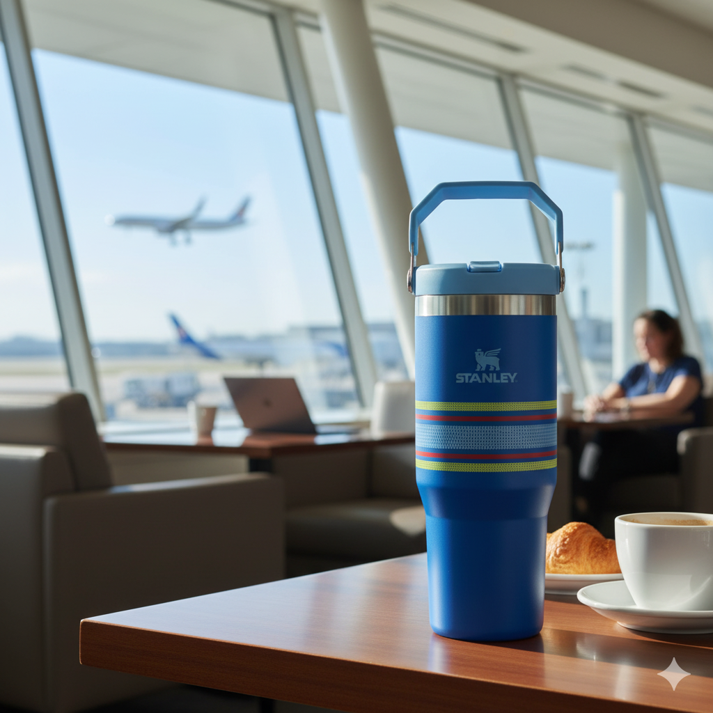 IceFlow Flip Straw Tumbler 30 OZ - Azure Blue