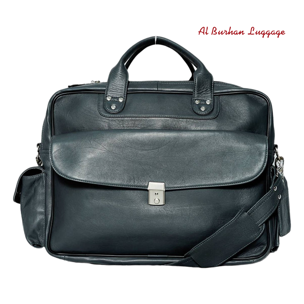 Classic Leather Briefcase Messenger Bag